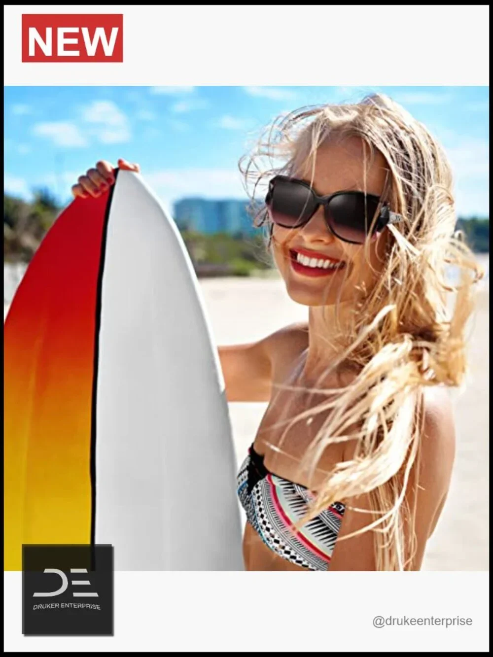 4 Oversized Classic Sunglasses UV400 Protection Gradient Lens Round Frame
